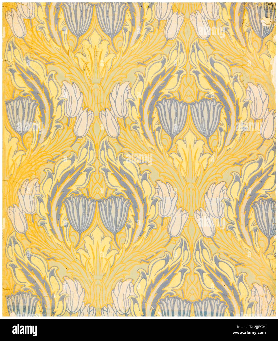 Walter Crane, untitled wallpaper pattern, circa 1890 Stock Photo