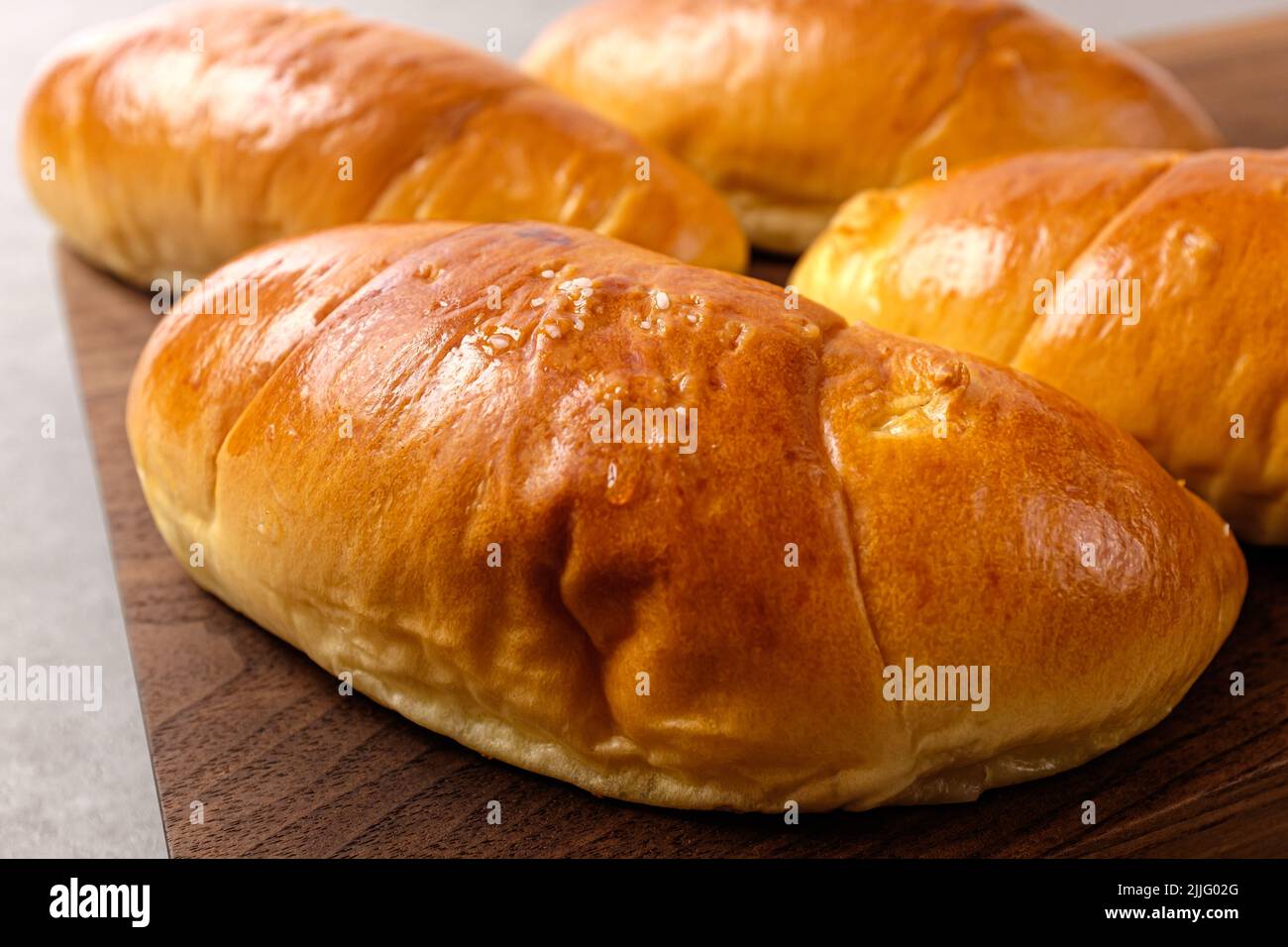 Salty and savory salt bread with salt and butter Stock Photo