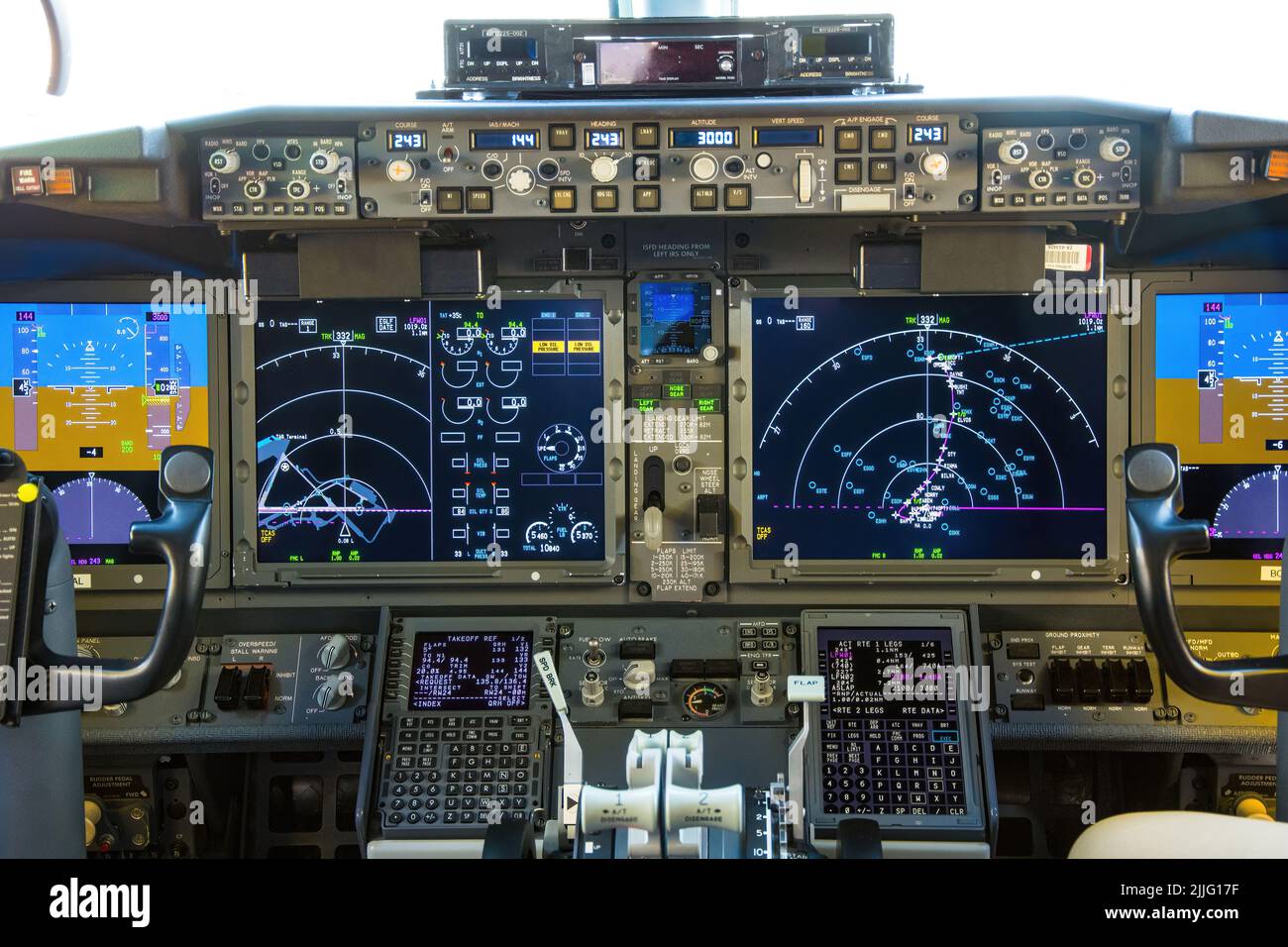 Boeing 737 Max 10 Cockpit Stock Photo