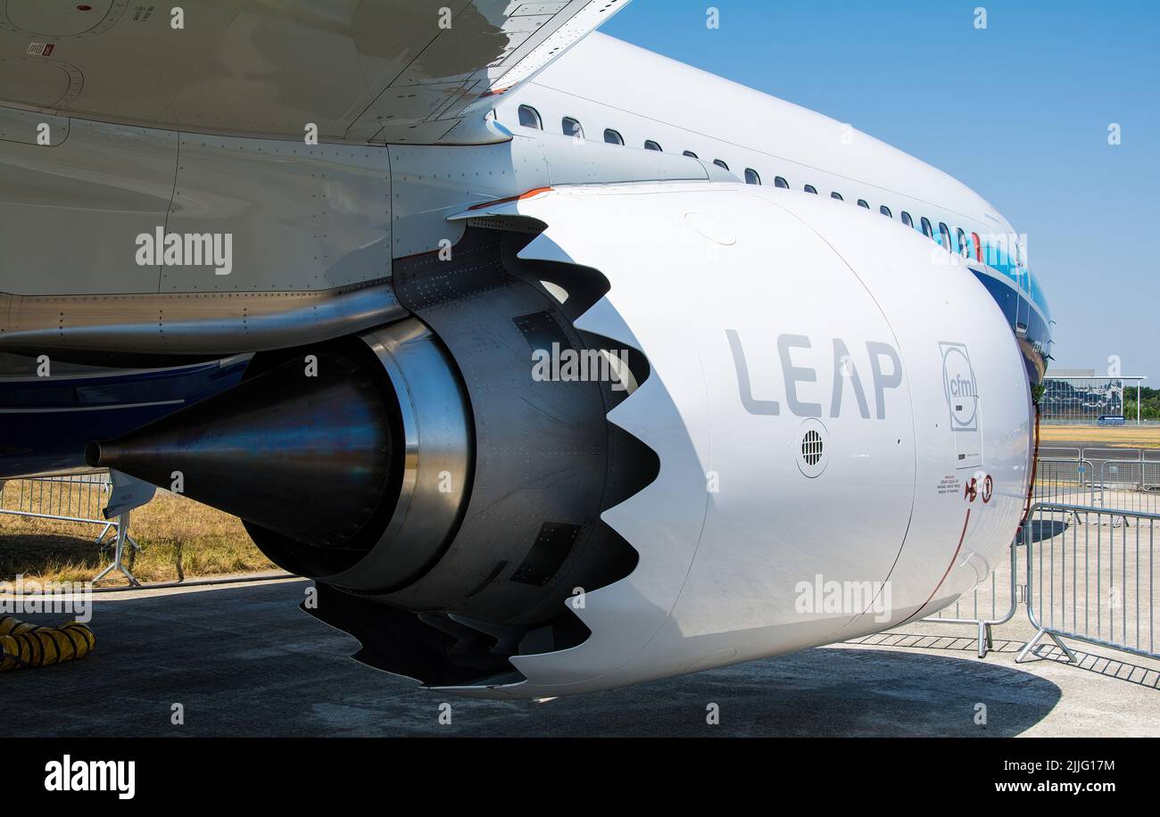 Boeing 737 Max 10 CFM Leap 1B Engine Stock Photo