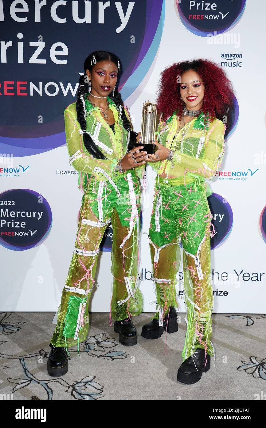 Amy Love (left) and South of Nova Twins attending the announcement of the shortlist for