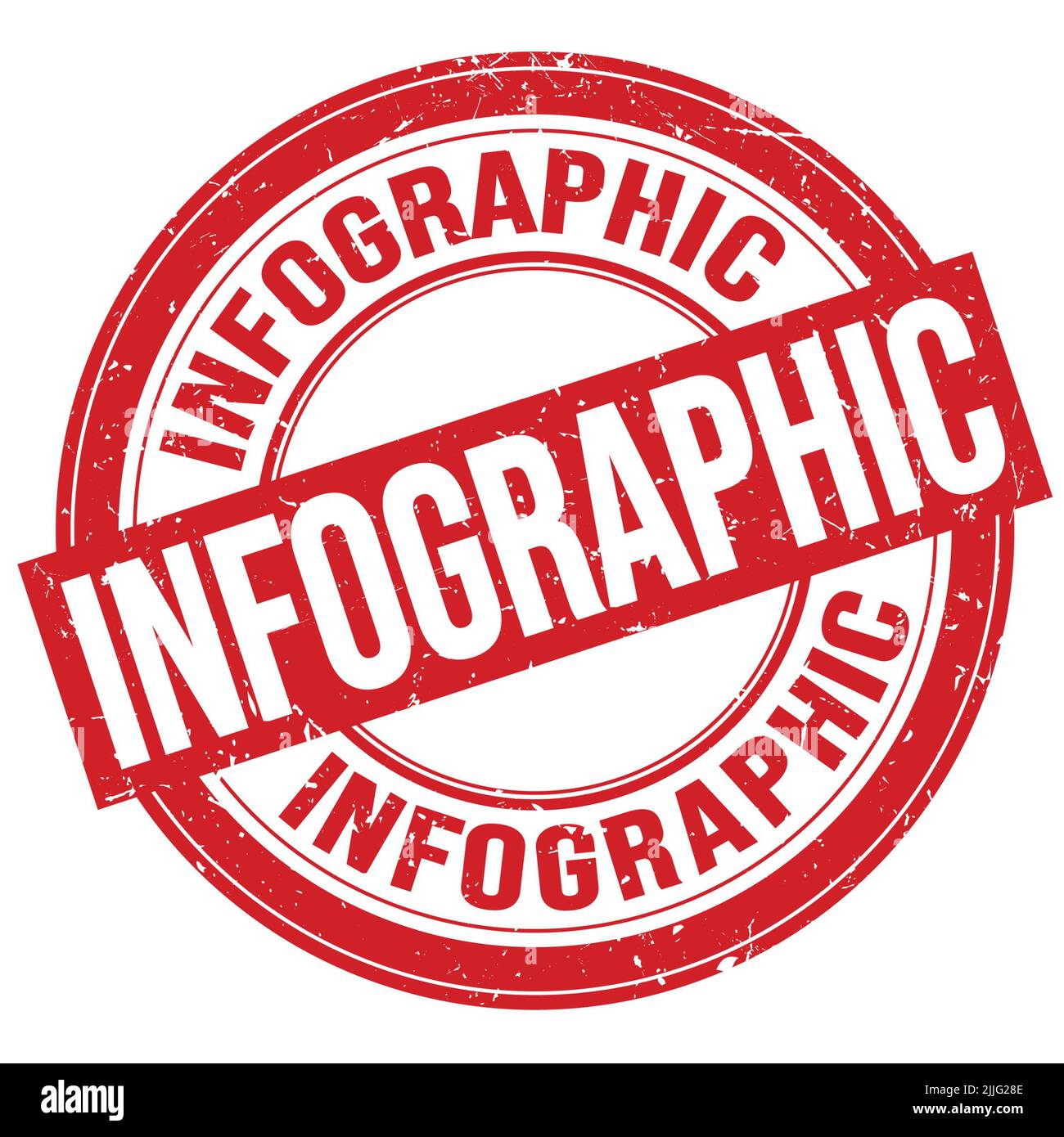 INFOGRAPHIC text written on red round grungy stamp sign Stock Photo - Alamy