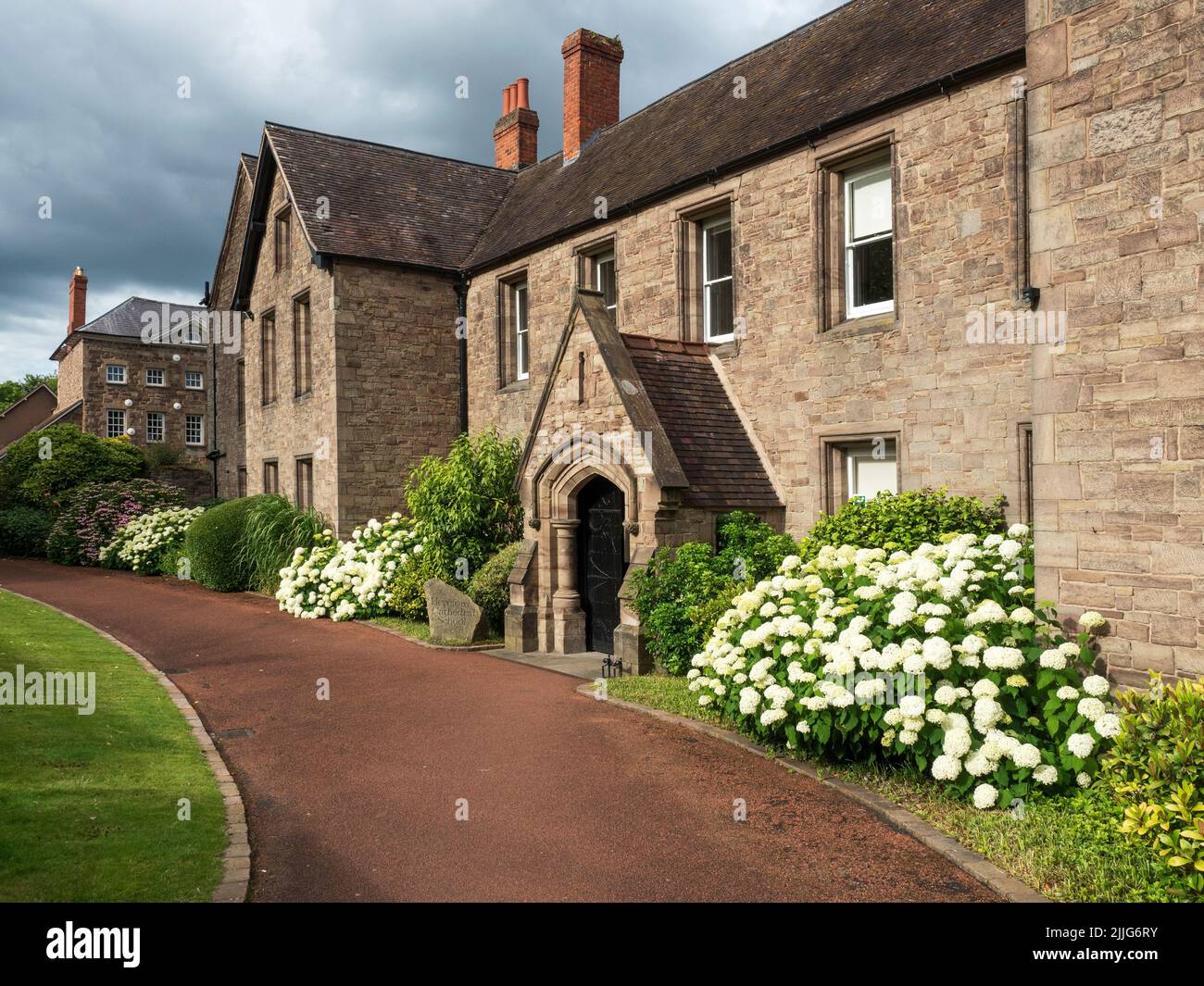 Old Deanery House now part of Hereford Cathedral School in Cathedral Close Hereford Herefordshire England Stock Photo