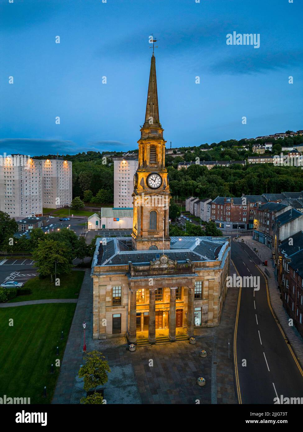 Port Glasgow Municipal Buildings, Port Glasgow, Scotland, UK Stock Photo