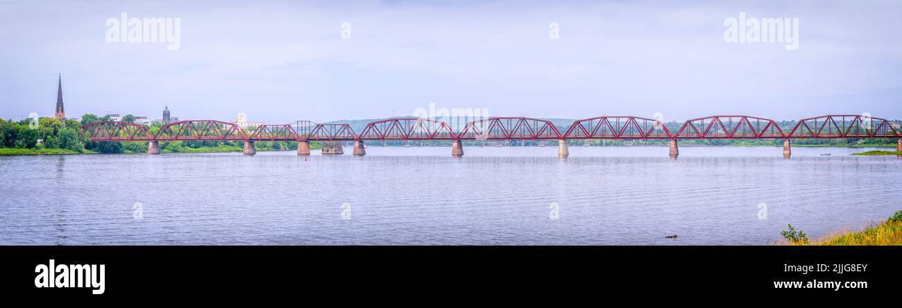Train bridge - New Brunswick Stock Photo