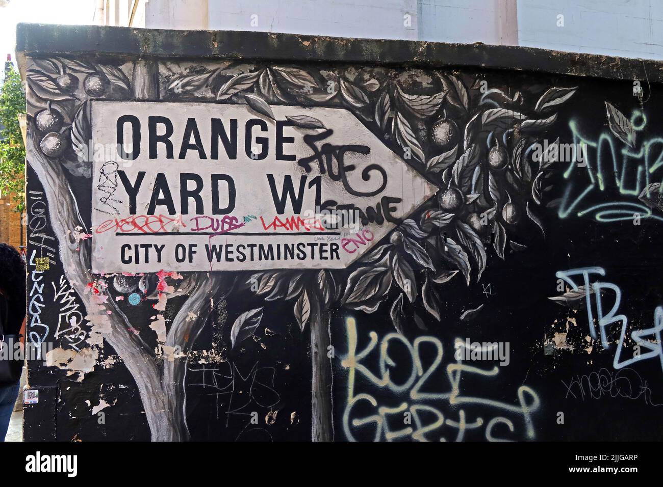 Orange Yard W1 club, city of Westminster, Manette St, Soho, London, England, UK, W1D 4JB Stock Photo