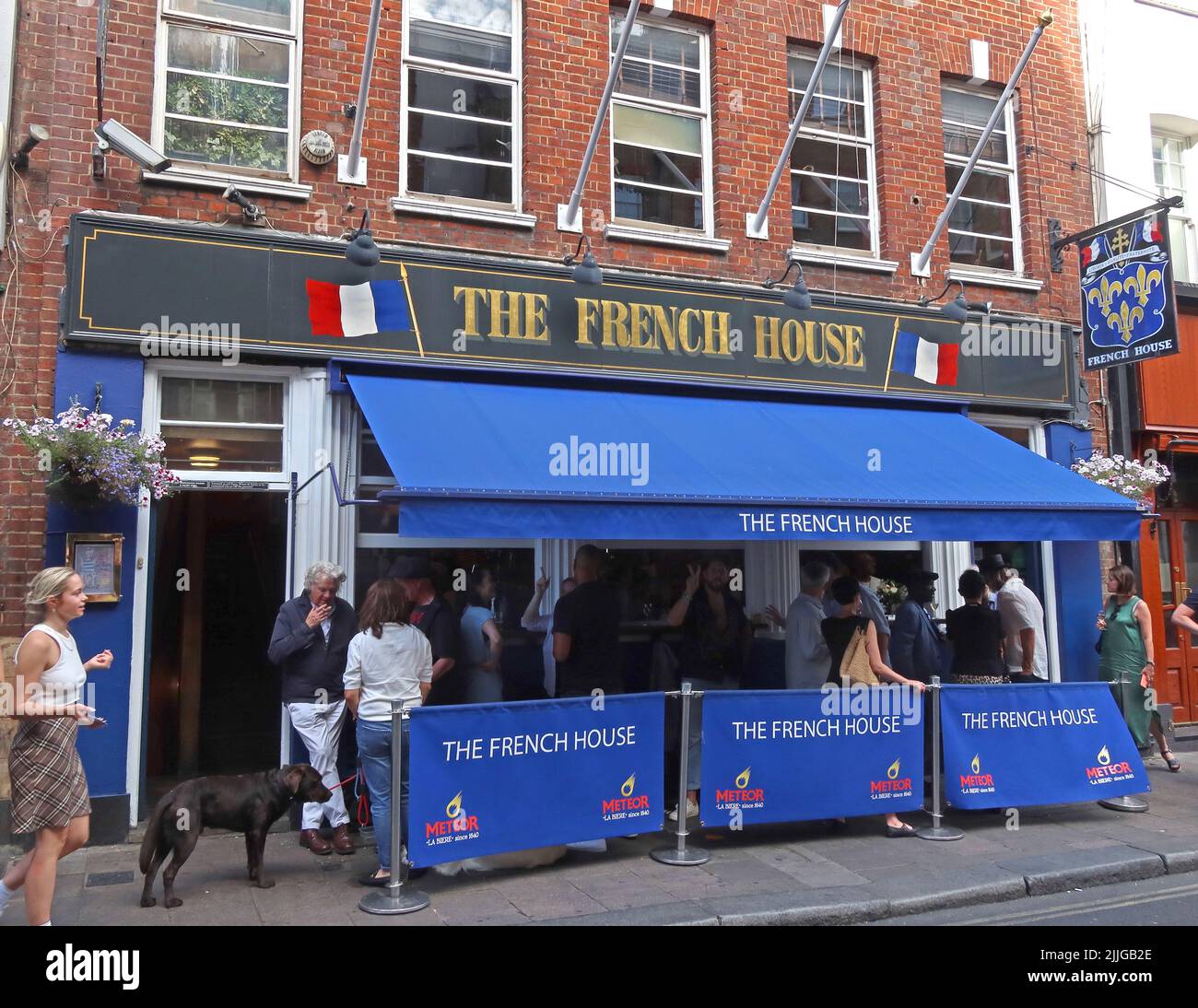 The French House pub, 49 Dean St, Soho, London, England, UK,  W1D 5BG Stock Photo