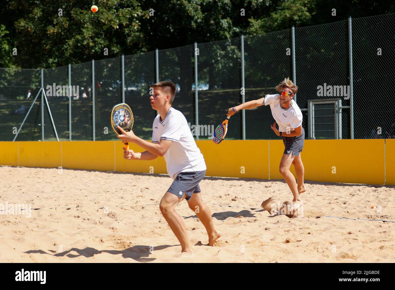 Beach Tennis Championships in Munich/Germany Stock Photo