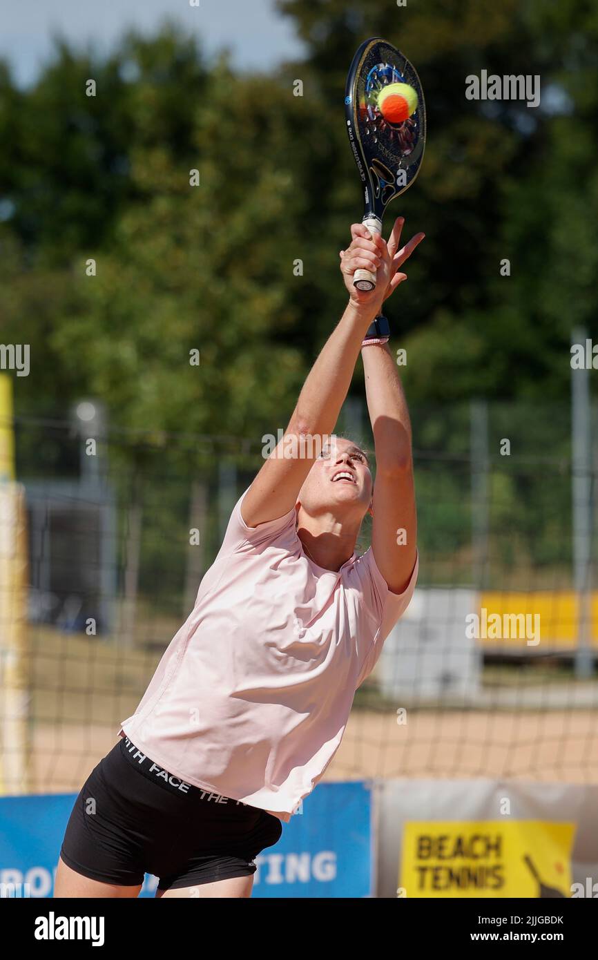 Beach tennis championships in Munich - Bavaria - Germany Stock Photo