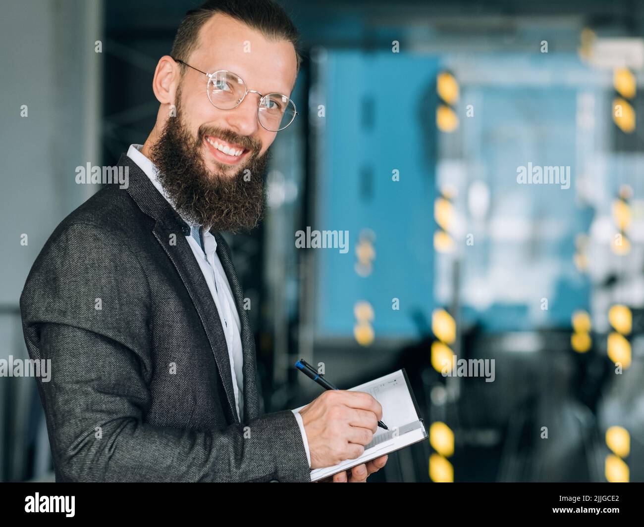 man writing notebook business agenda timetable Stock Photo - Alamy