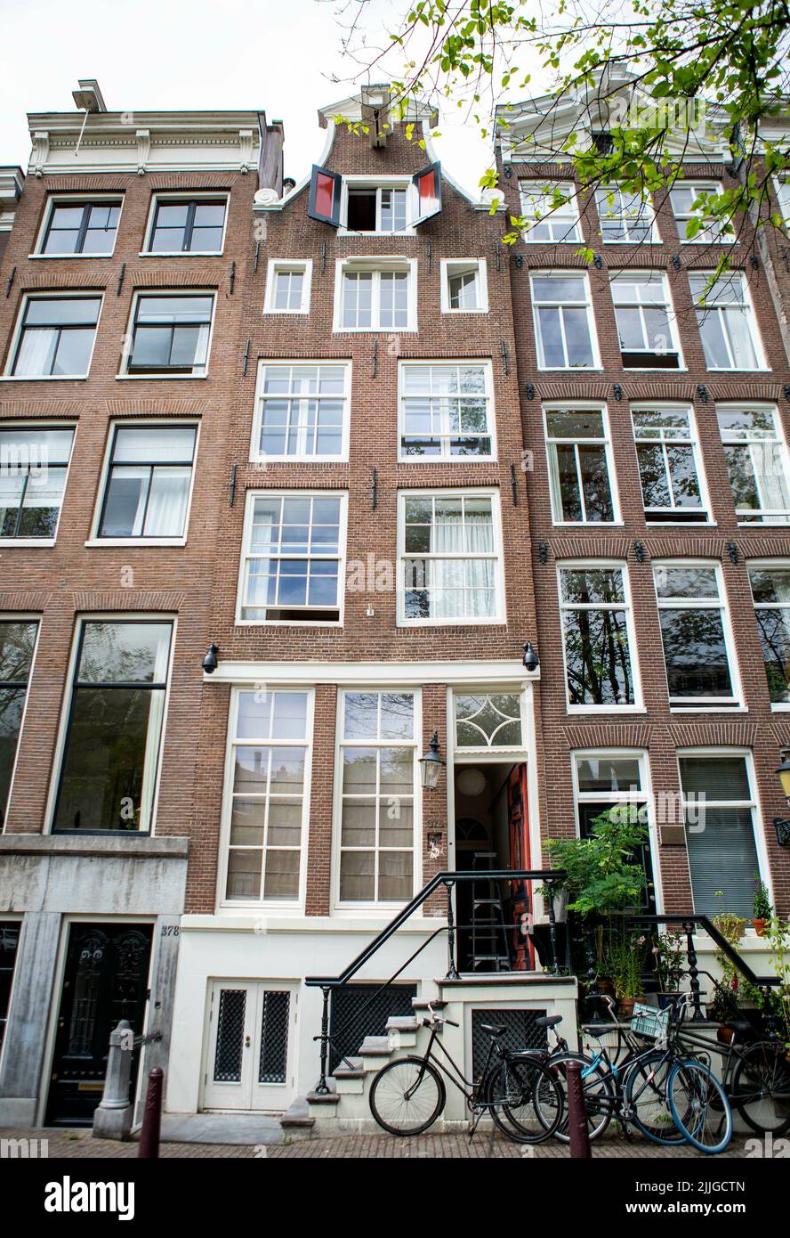 Amsterdam, Niederlande. 26th July, 2022. Princess Amalia of The Netherlands  student house on the Singel in Amsterdam, she starts in September with the  bachelor Politics, Psychology, Law and Economics at the University, image size:888x1390