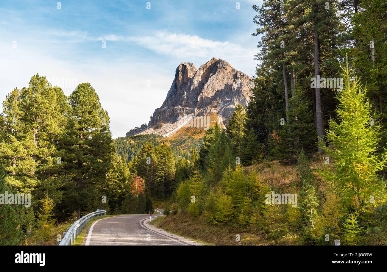 Landscape in the Puster valley of Italian Dolomites Alps, South Tyrol, Italy Stock Photo