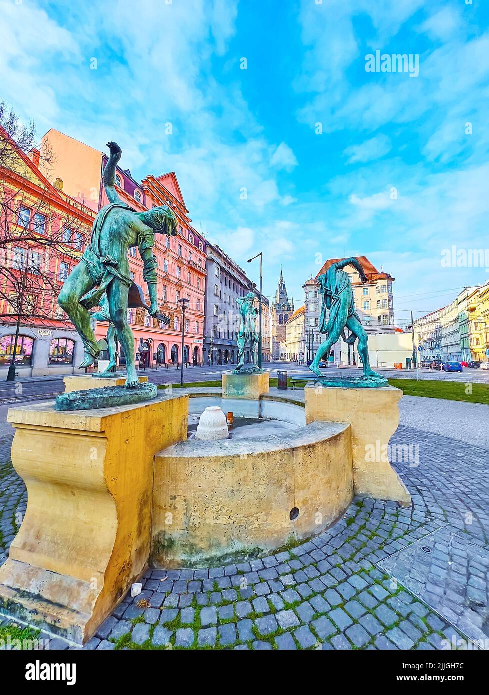 PRAGUE, CAZECH REPUBLIC MARCH 6, 2022 The masterpiece statues of