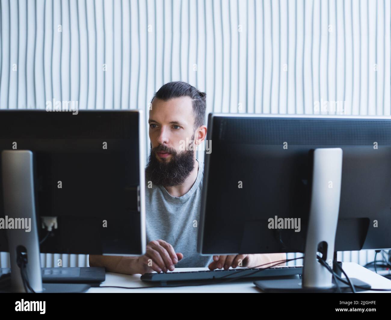 quality assurance software engineer office Stock Photo