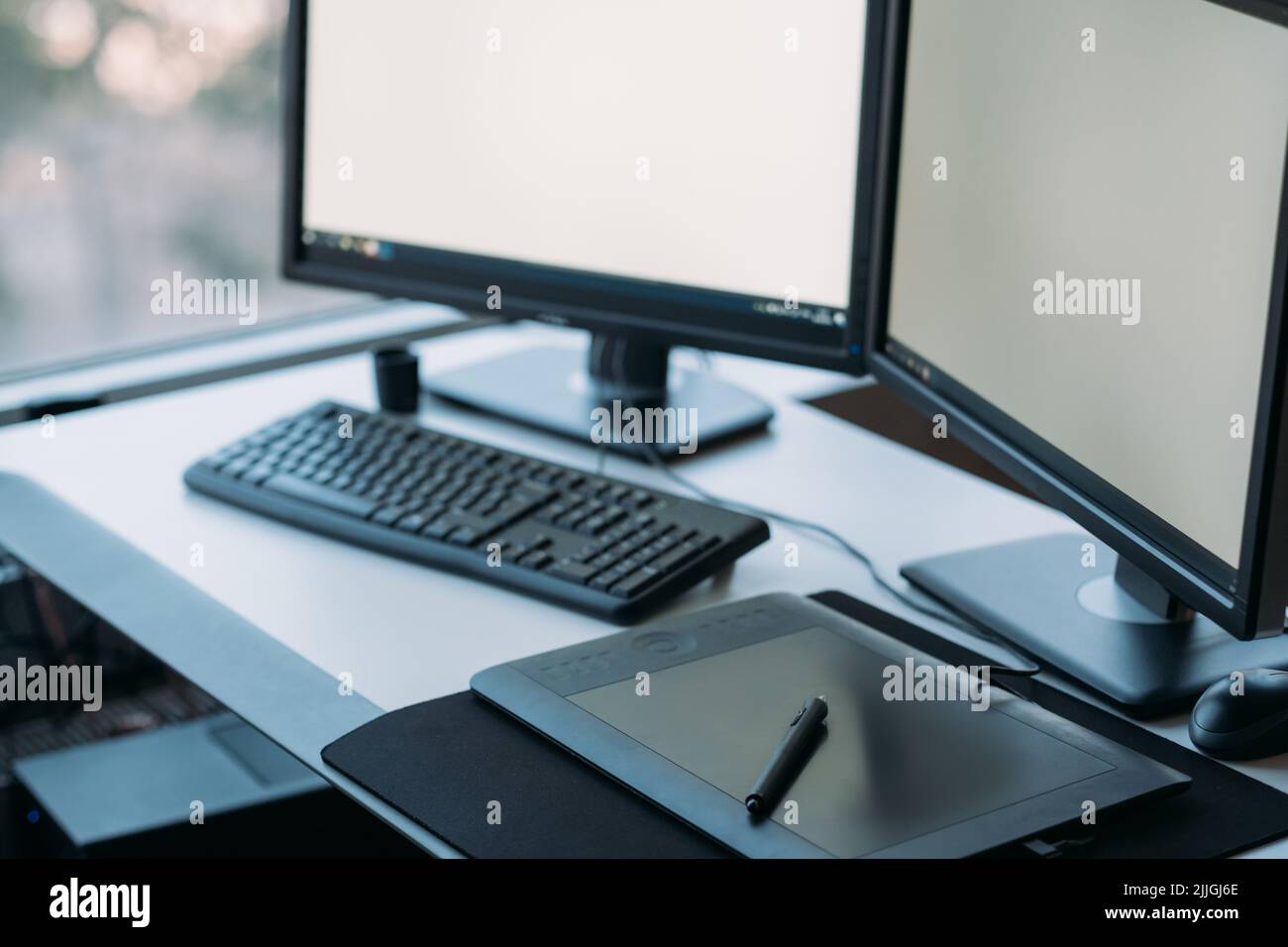 creative illustrator workplace digital art board Stock Photo Alamy