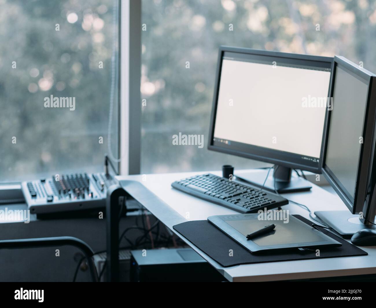 creative illustrator workplace digital art board Stock Photo Alamy