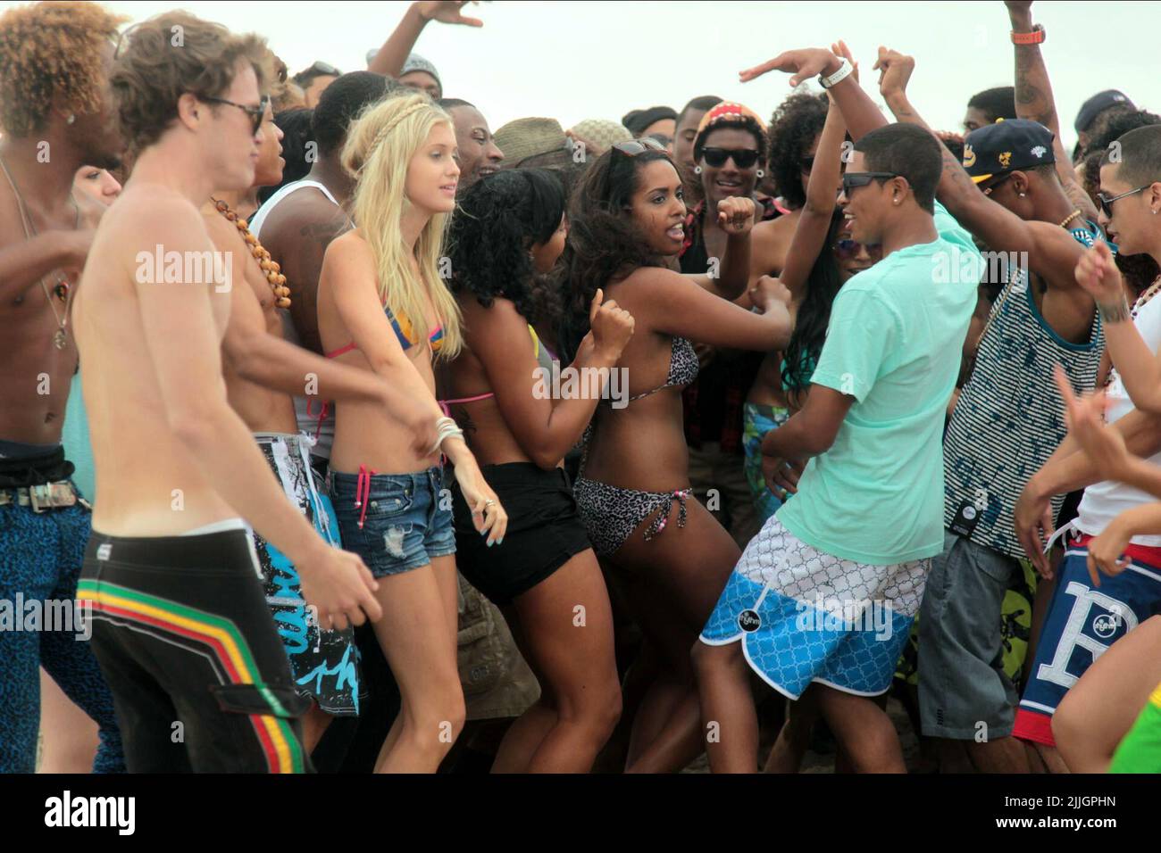 BEACH PARTY SCENE, WE THE PARTY, 2012 Stock Photo