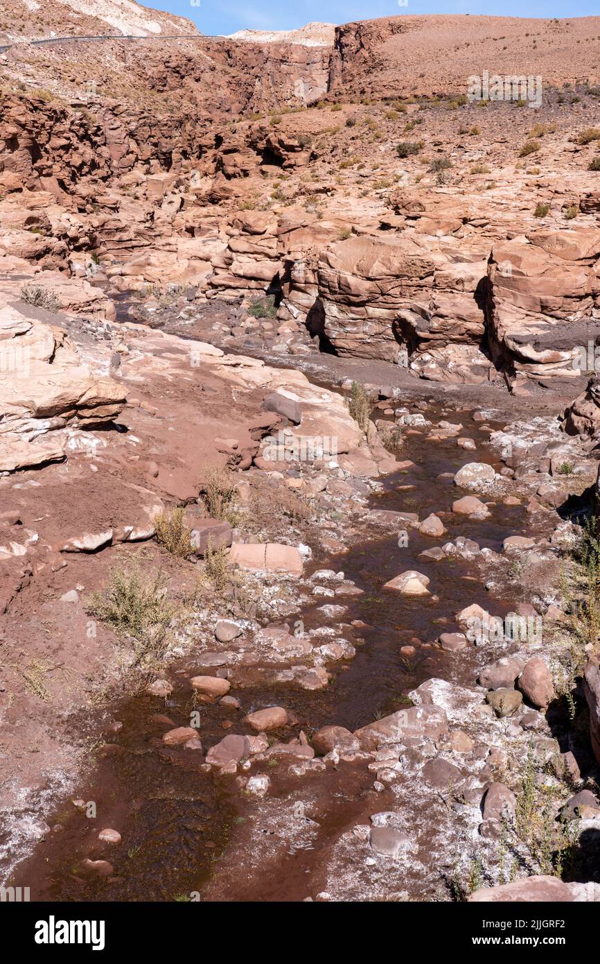 The Rio Salado in the Atacama Desert near Lican, Chile Stock Photo - Alamy