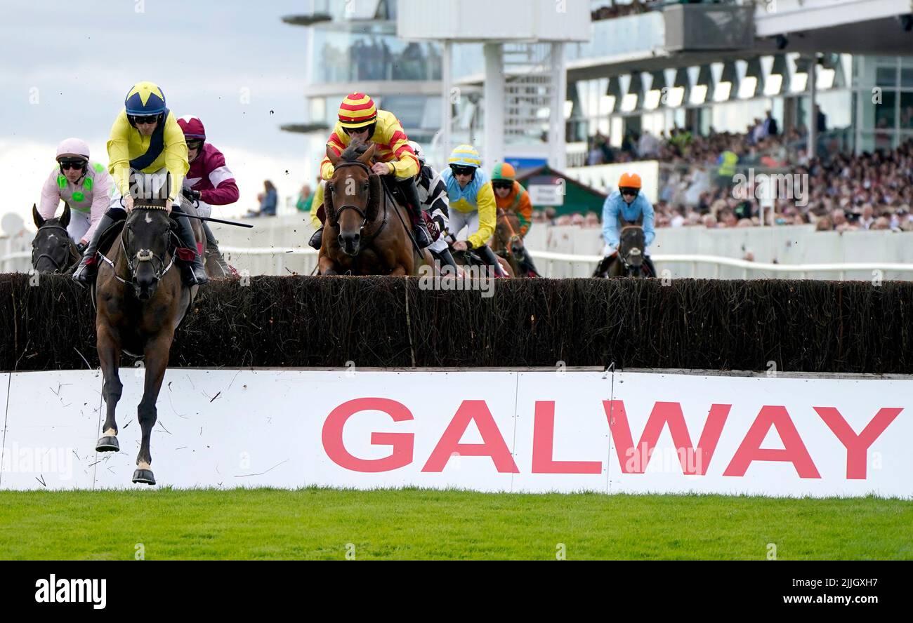 Enniskerry ridden by Sean Flanagan wins The Latin Quarter Beginners Chase during day two of the Galway Races Summer Festival 2022 at Galway Racecourse in County Galway, Ireland. Picture date: Tuesday July 26, 2022. Stock Photo