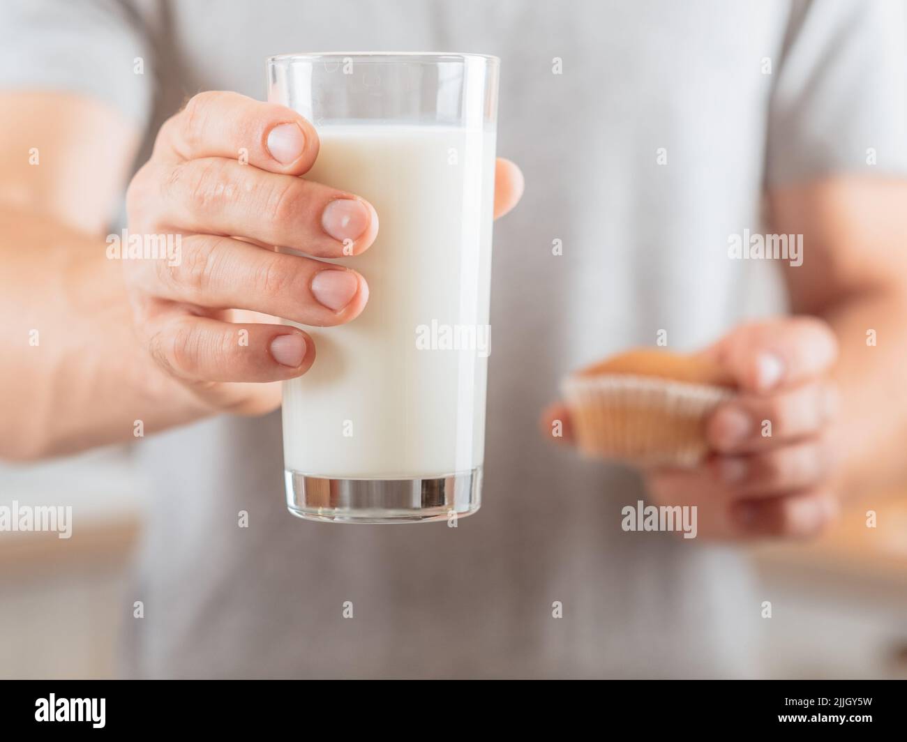 healthy diet energetic nutrition soy milk muffin Stock Photo