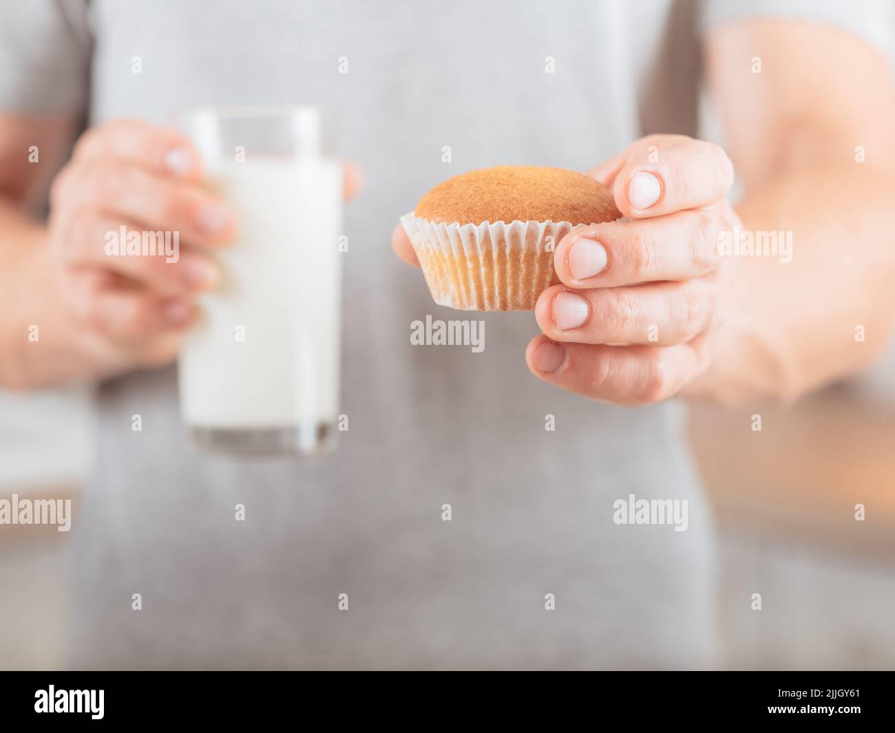 healthy lunch dairy products soy milk muffin Stock Photo Alamy