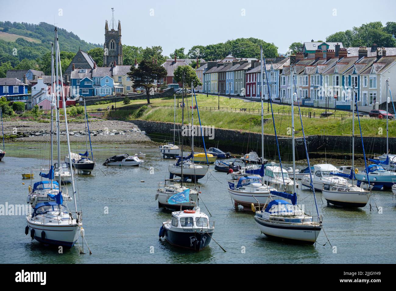 The harbour at Aberaeron, Ceredigion, Wales Stock Photo