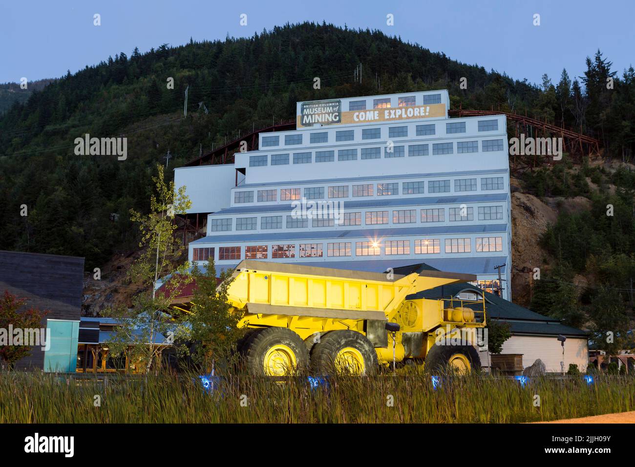 Britannia Beach, Canada - August 17, 2016: The Britannia Mine Museum, formerly British Columbia Museum of Mining, in Britannia Beach, 55 km kilometres Stock Photo