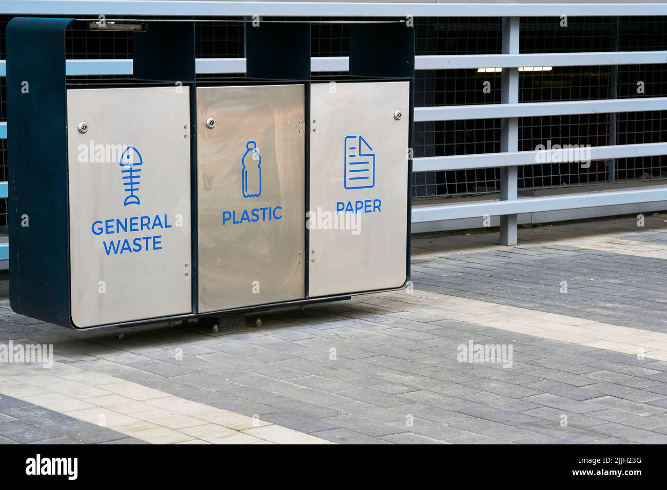 Waste containers, keep your Earth clean Stock Photo Alamy