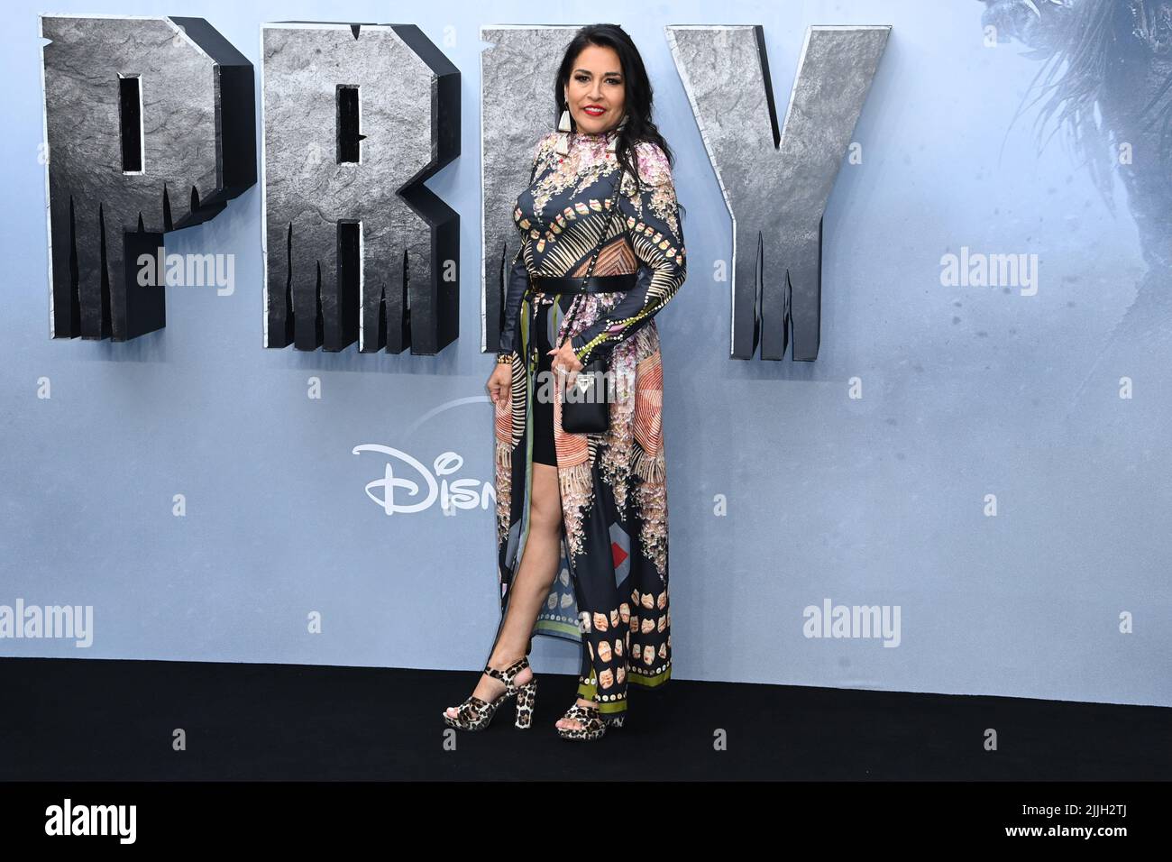 London, UK. 26 July 2022. Jhane Myers attending the UK Gala screening of Prey at Vue West End, Leicester Square, London. Picture date: Tuesday July 26, 2022. Photo credit should read: Matt Crossick/Empics/Alamy Live News Stock Photo
