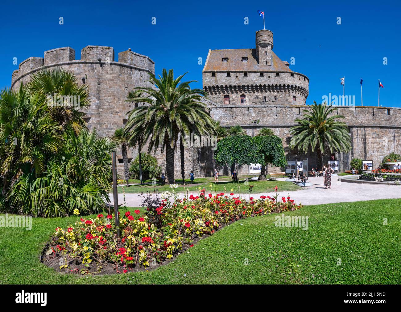 Saint Malo Castle, French Brittany Stock Photo Alamy