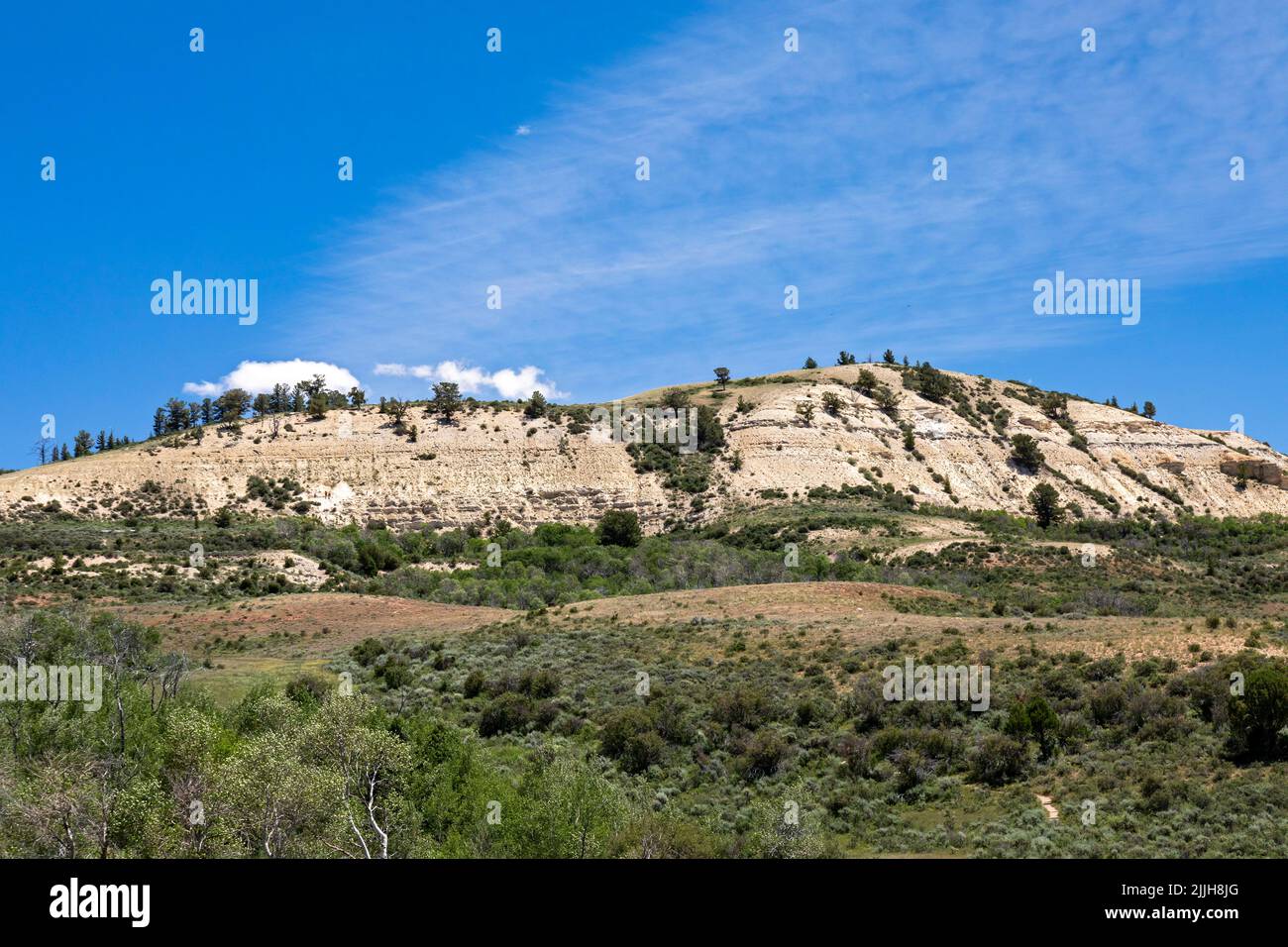 Kemmerer, Wyoming Fossil Butte National Monument. Fossils of fish are