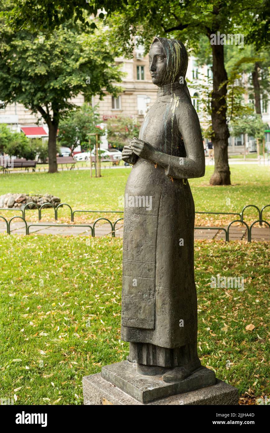 Sculpture outside the Sofia City Art Gallery museum in Sofia, Bulgaria, Eastern Europe, Balkans, EU Stock Photo