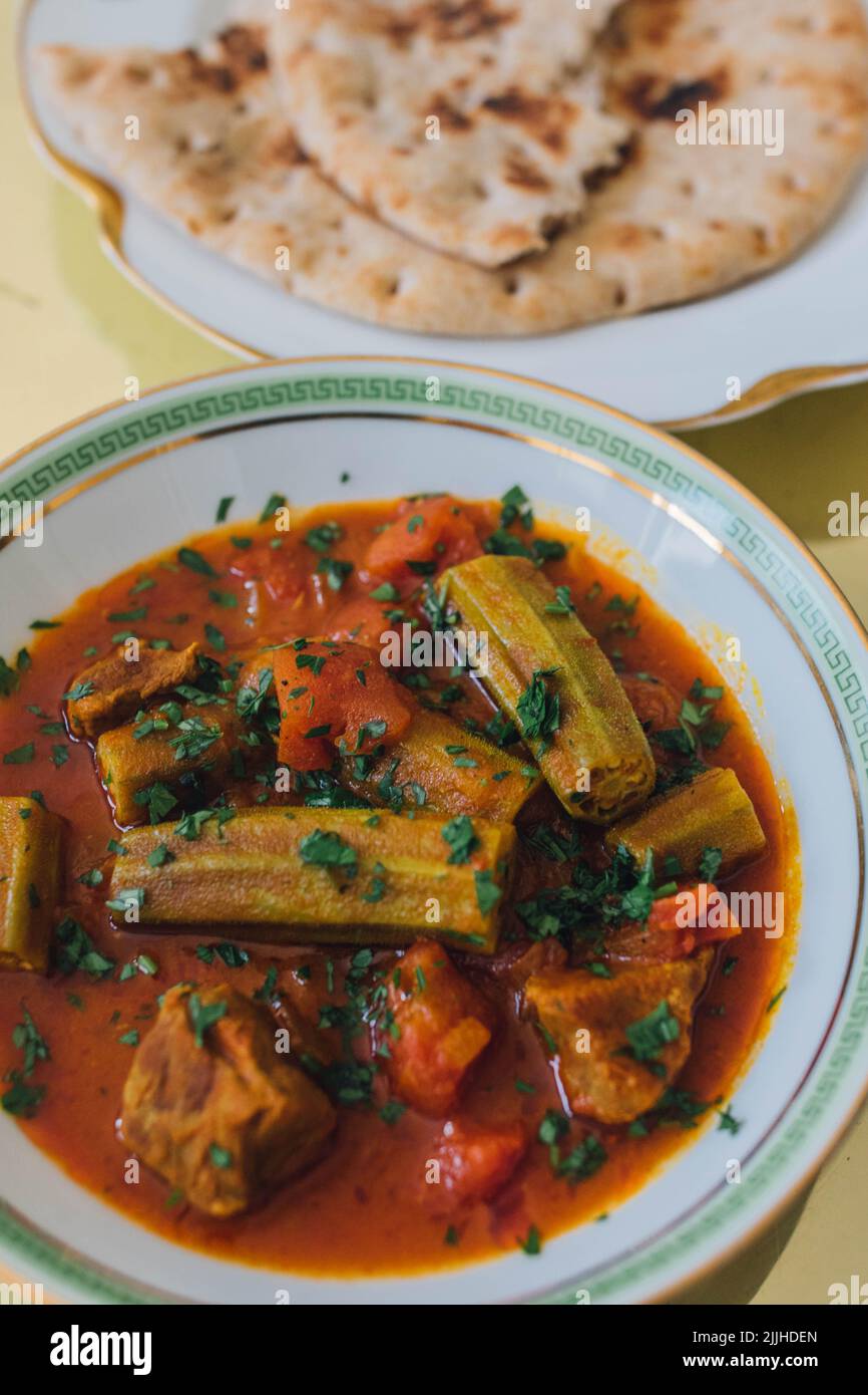 Iraqi okra stew recipe cubesere