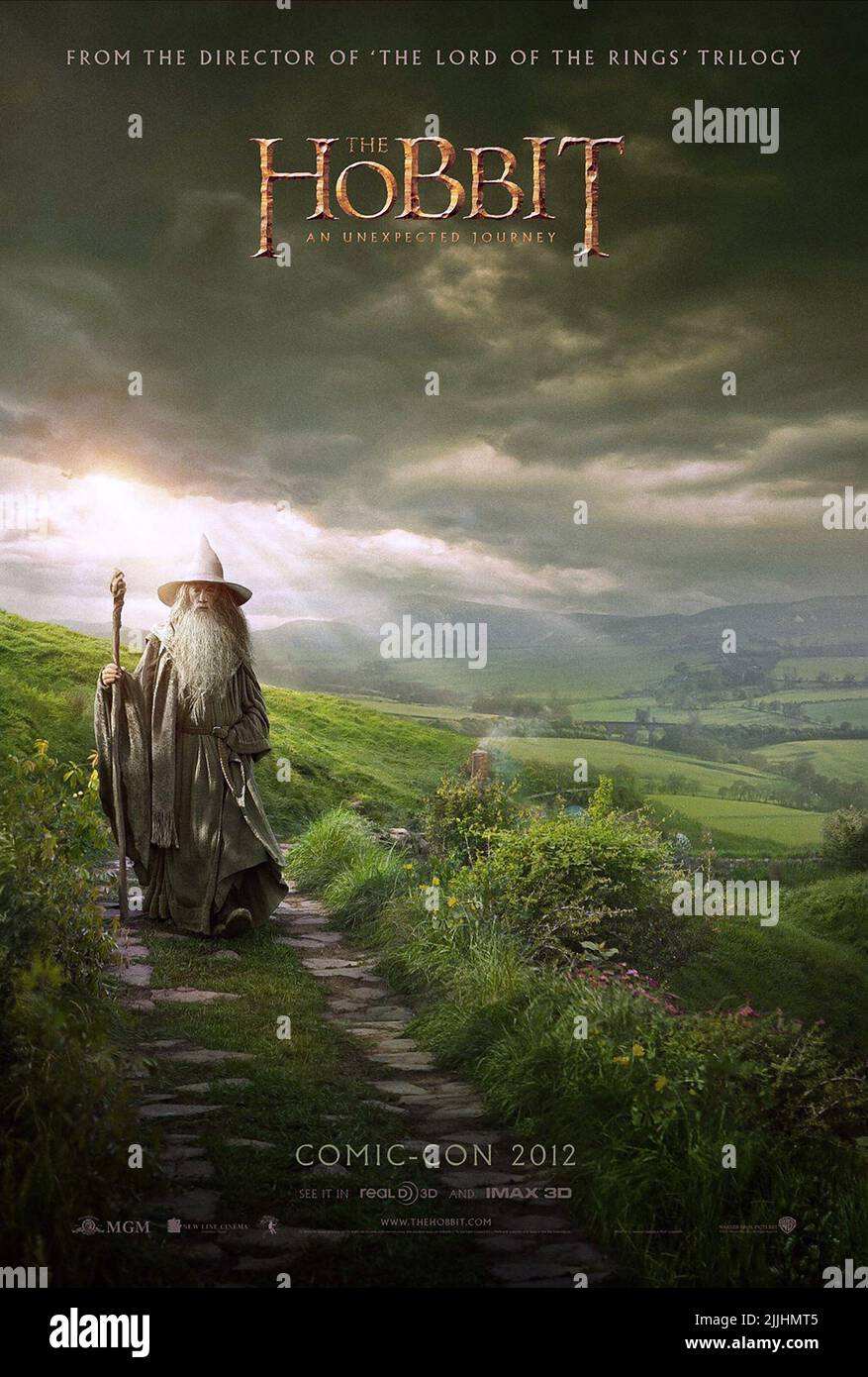 IAN MCKELLEN POSTER, THE HOBBIT: AN UNEXPECTED JOURNEY, 2012 Stock Photo