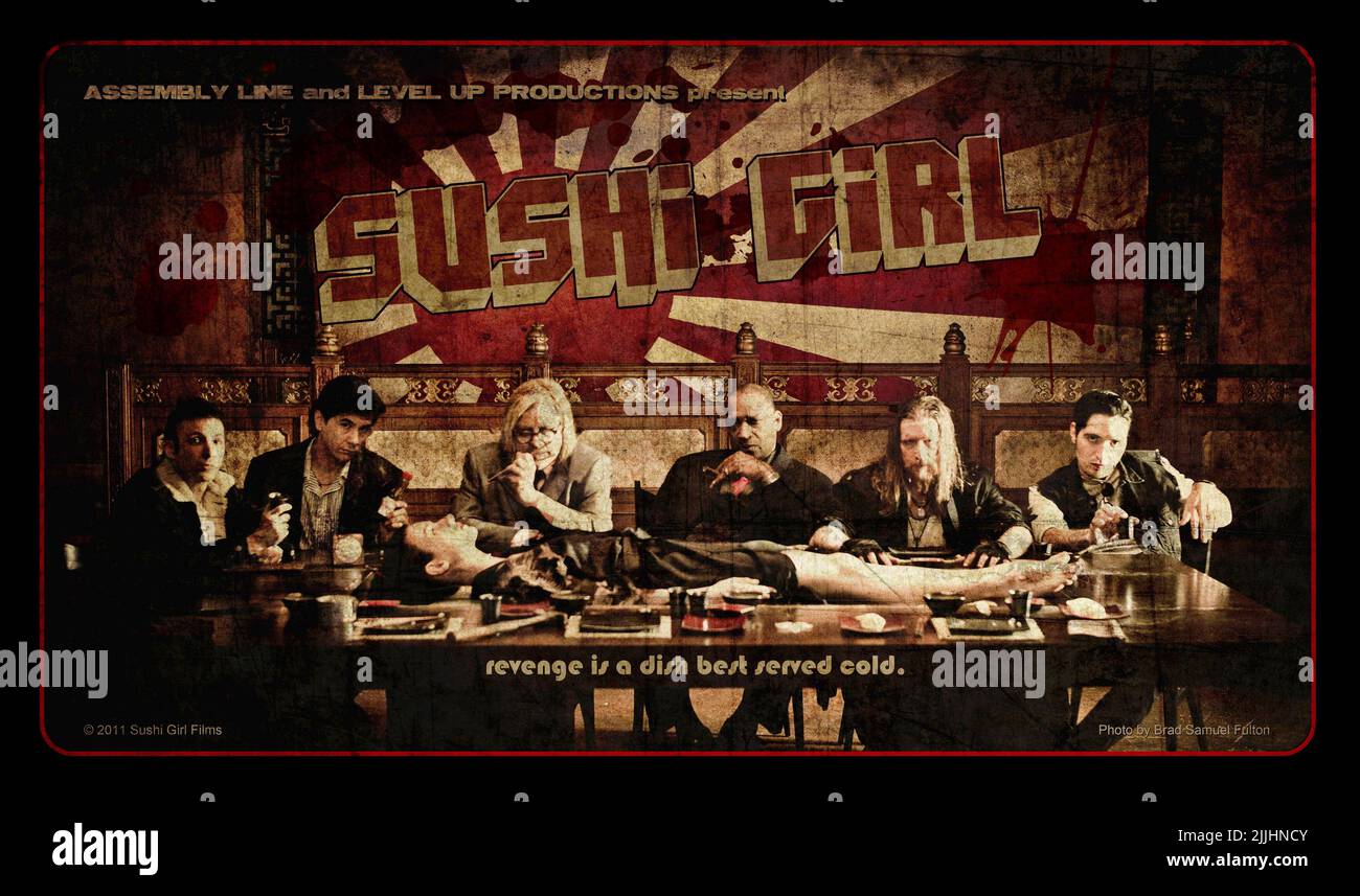 NOAH HATHAWAY, JAMES DUVAL, MARK HAMILL, TONY TODD, ANDY MACKENZIE, DAVID DASTMALCHIAN POSTER, SUSHI GIRL, 2012 Stock Photo