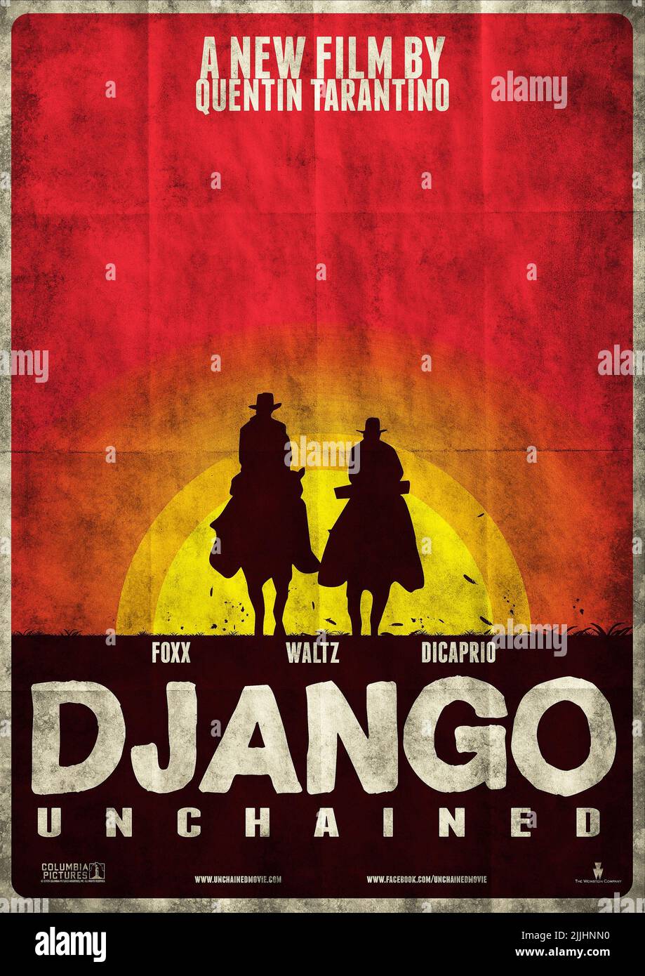 MOVIE POSTER, DJANGO UNCHAINED, 2012 Stock Photo