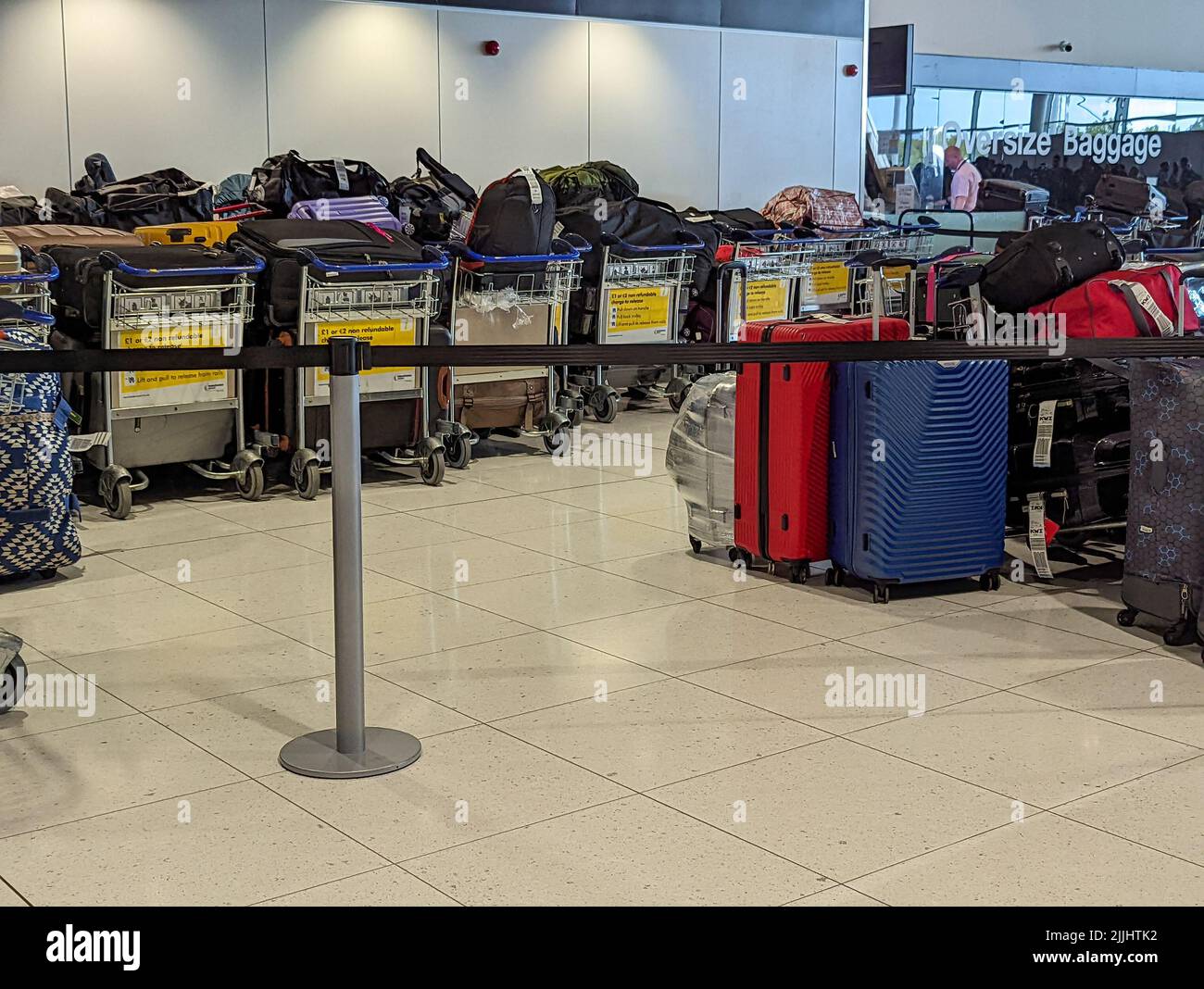 Baggage is waiting for you to be checked in hires stock photography