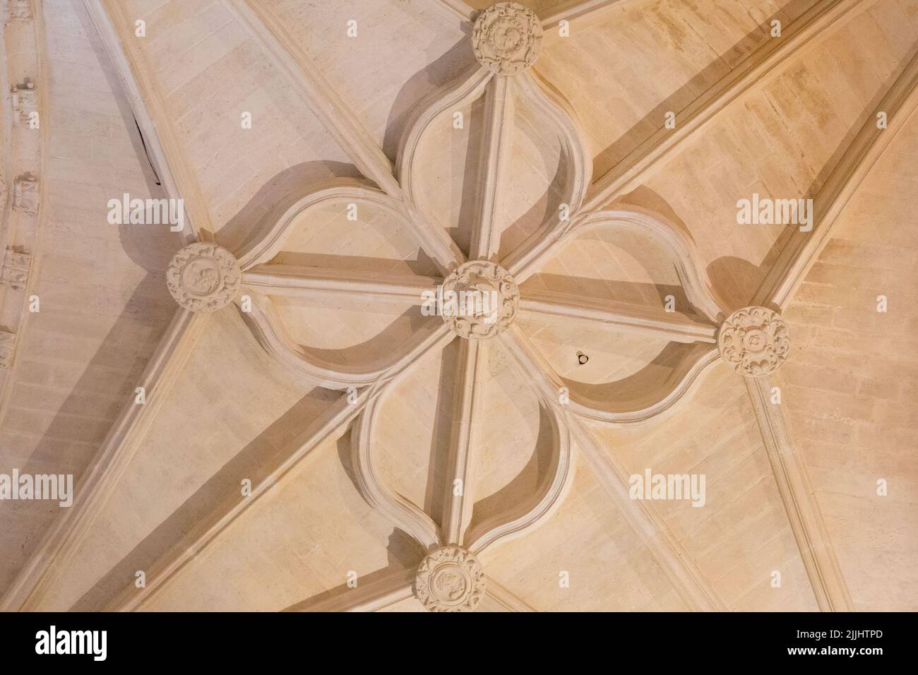 Interior cathedral of Burgos, Castilla, Spain, details of architecture, sculpture and altarpieces. Stock Photo