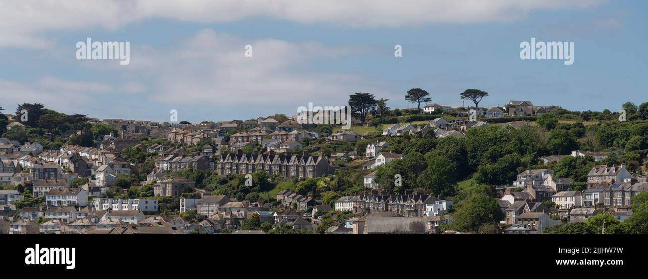 Penzance, Cornwall, England, UK. 2022. View of Penzance looking towards Newlyn, Cornwall. Stock Photo