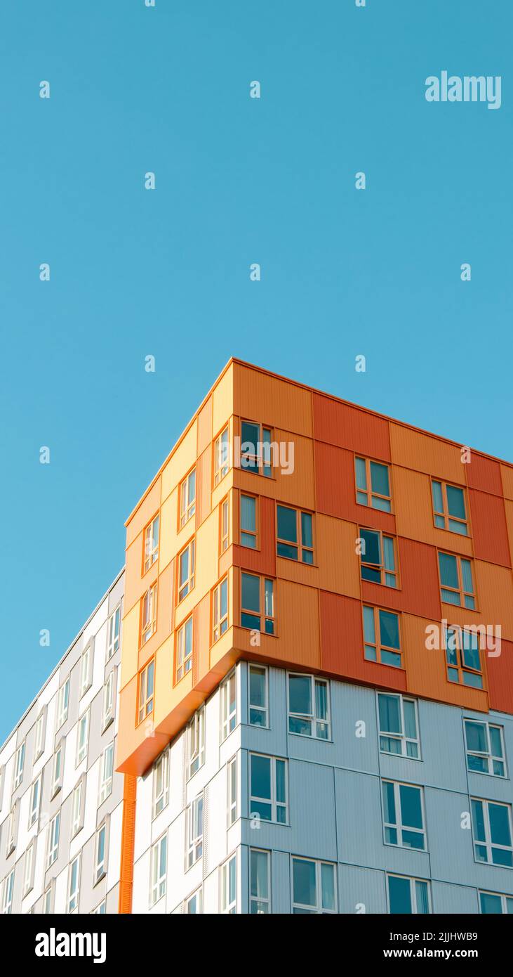 A modern building on a blue sky background Stock Photo - Alamy