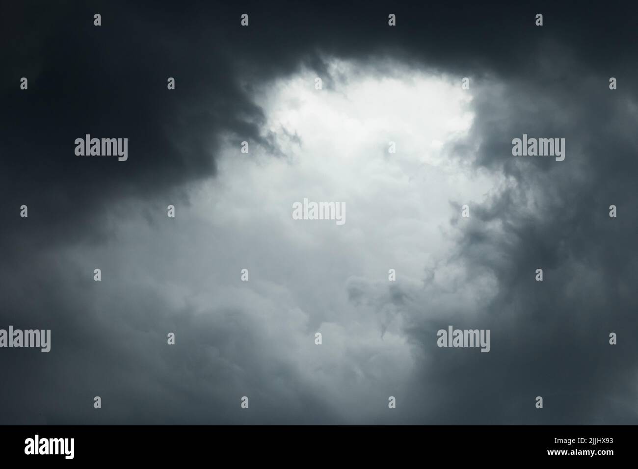 Sky dark rain clouds storm cloudy weather nature change weather background. Stock Photo