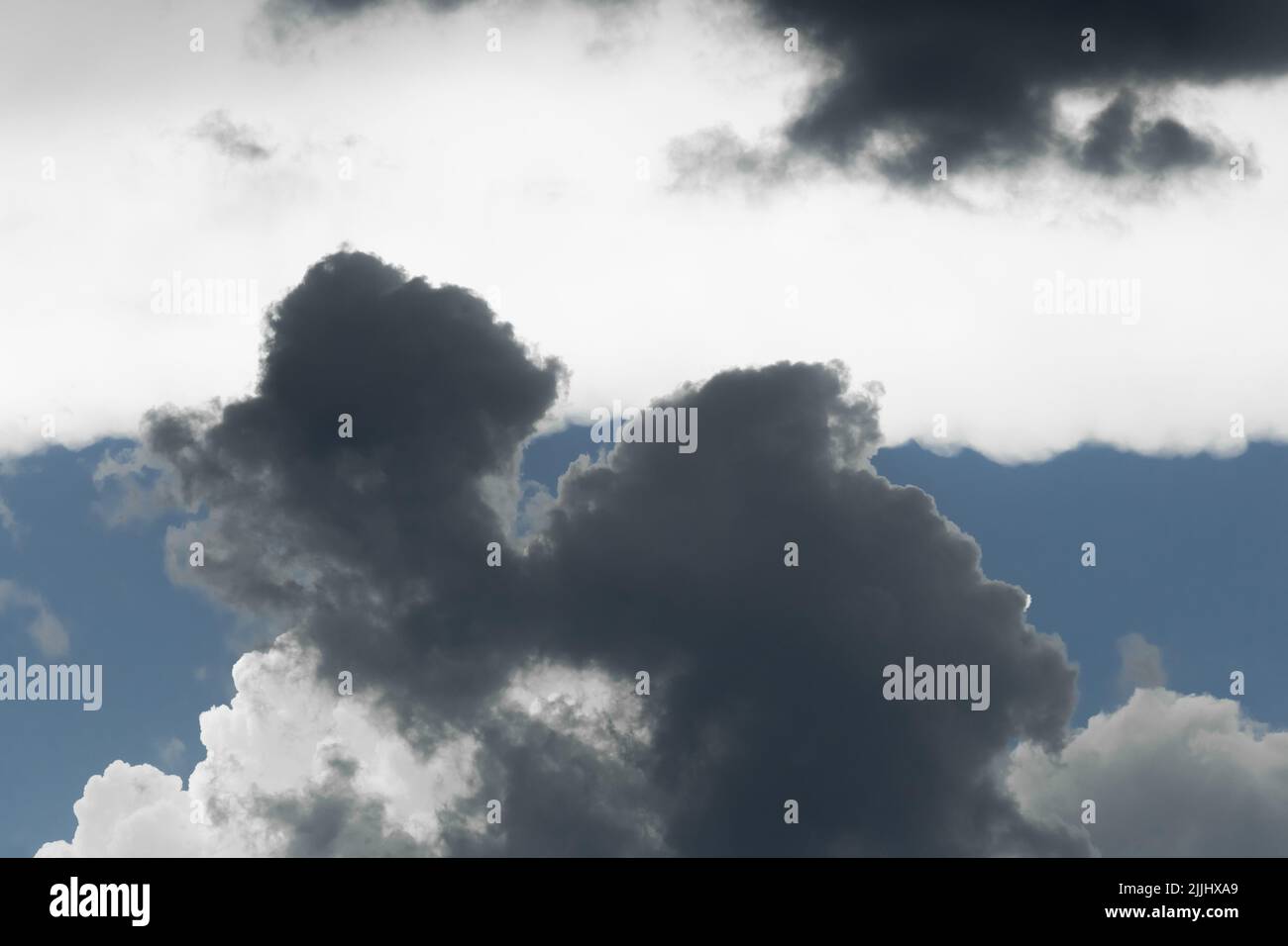 Sky dark rain clouds storm cloudy weather nature change weather background. Stock Photo
