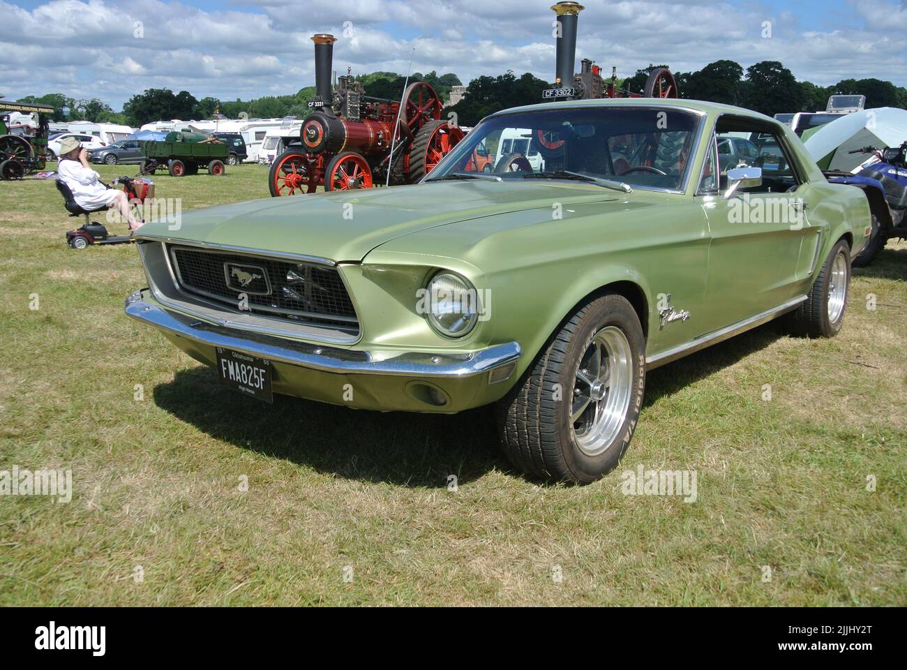 A 1968 Ford Mustang parked on display at the 47th Historic Vehicle Gathering classic car show A 1968 Ford Mustang parked on display at the 47th Historic Vehicle Gathering classic car show