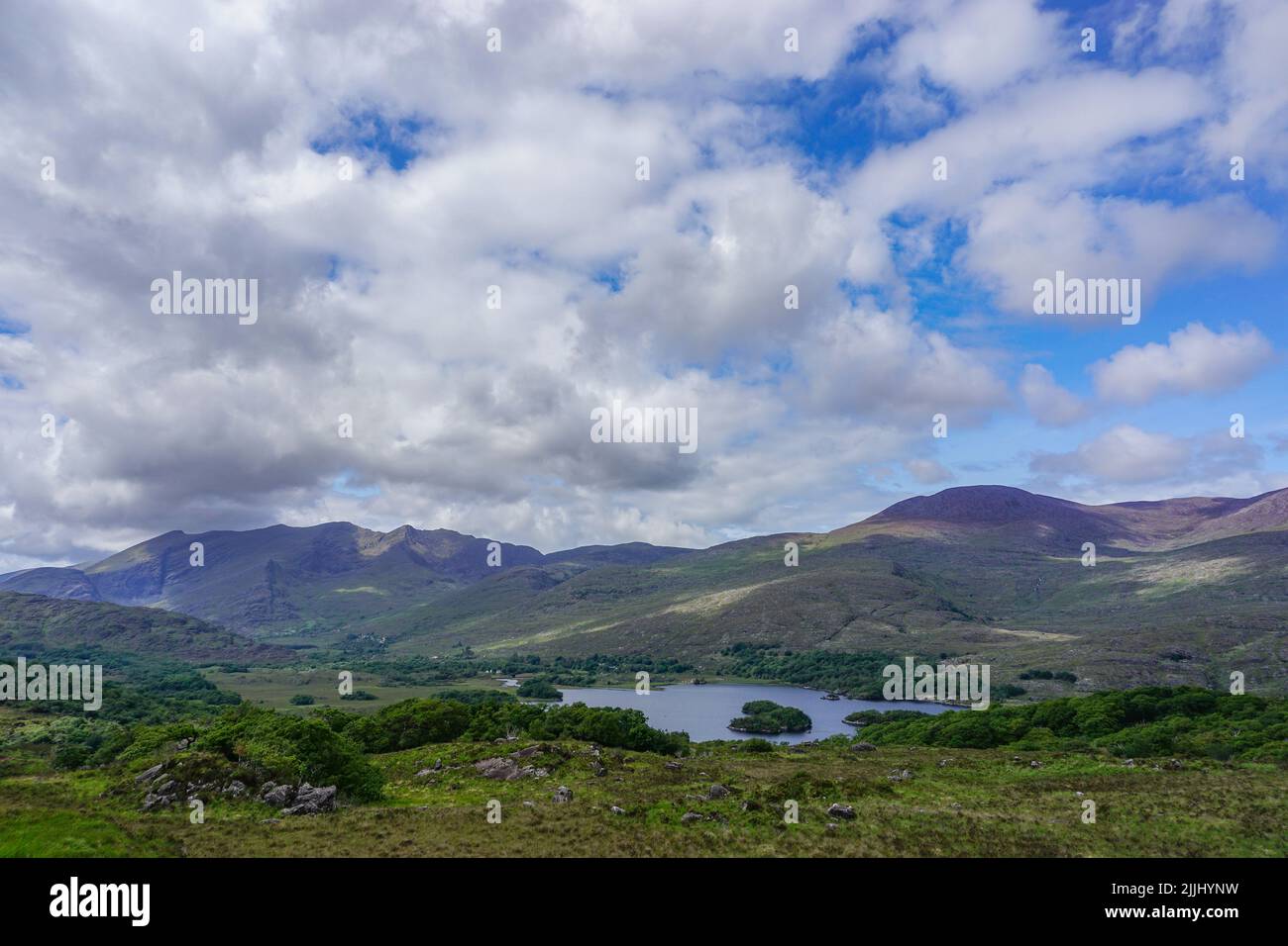 Killarney, Co. Kerry, Ireland: View of the lakes of Killarney from Ladies View, a scenic viewpoint in the Killarney National Park. Stock Photo