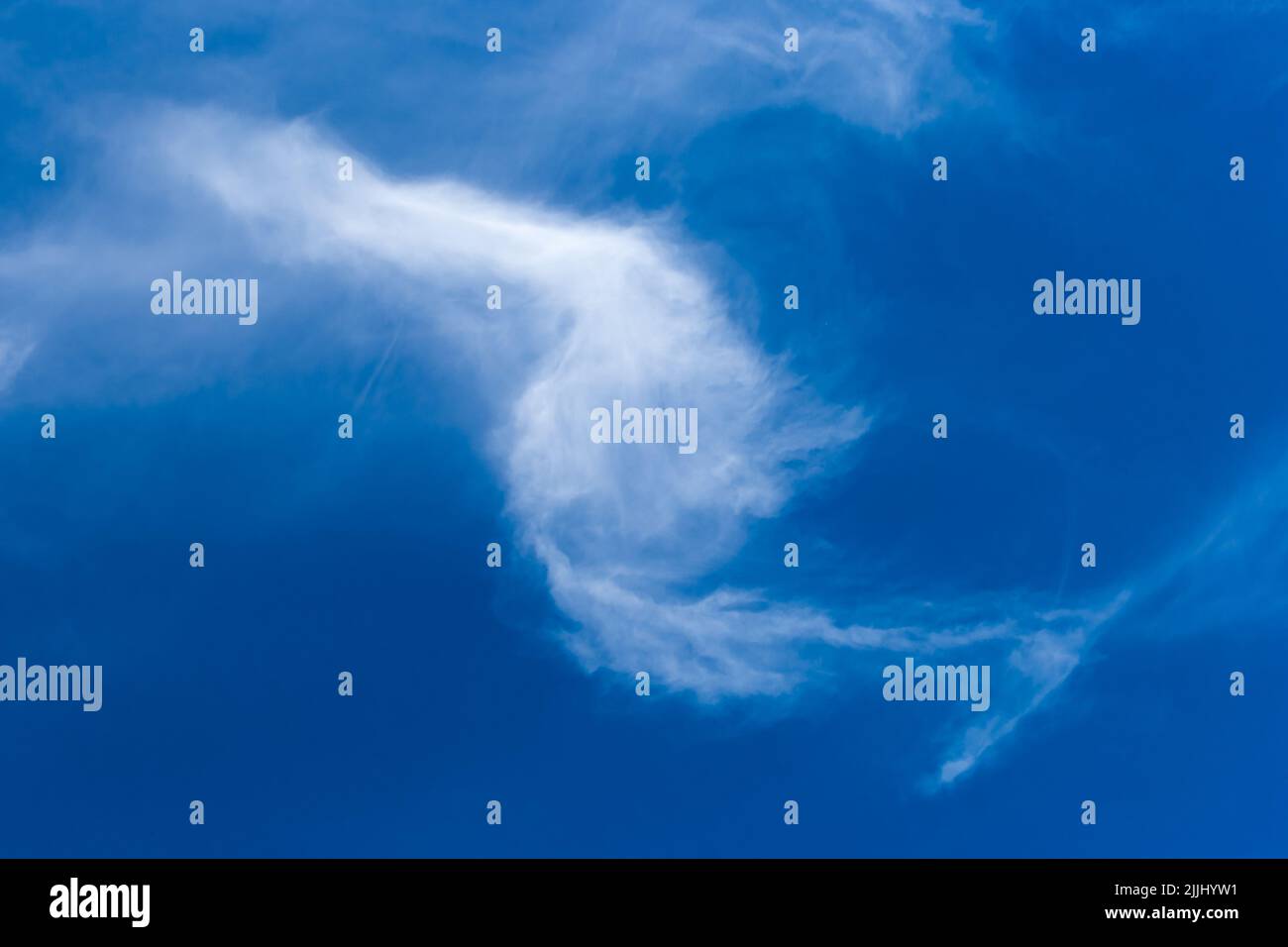 Cirrus Cumulus White Clouds Blue Sky Background Nature Wind Weather