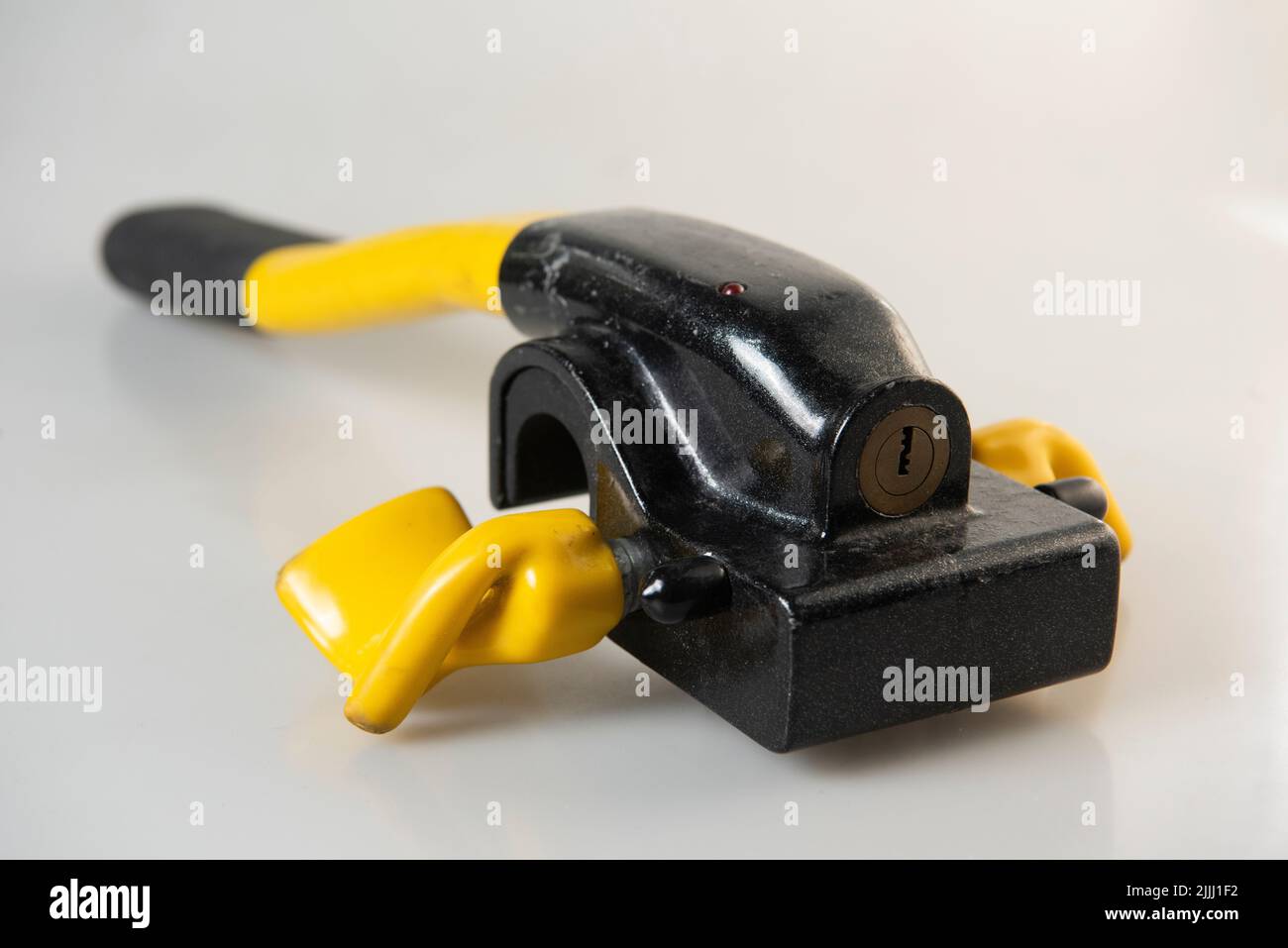 Car wheel steering lock. Locked Stock Photo Alamy