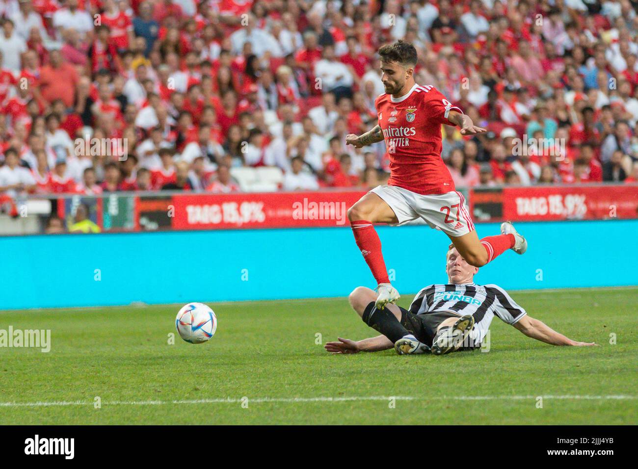 Lisbon, Portugal. July 26, 2022.  Benfica's forward from Portugal Rafa Silva (27) in action during the friendly game between SL Benfica vs Newcastle United FC Credit: Alexandre de Sousa/Alamy Live News Stock Photo