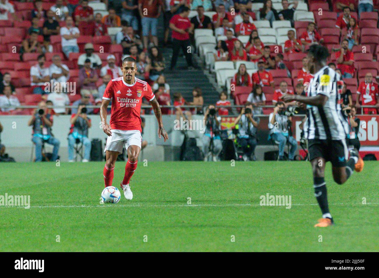 Lisbon, Portugal. July 26, 2022.  Benfica's defender from Brazil Gilberto (2) in action during the friendly game between SL Benfica vs Newcastle United FC Credit: Alexandre de Sousa/Alamy Live News Stock Photo