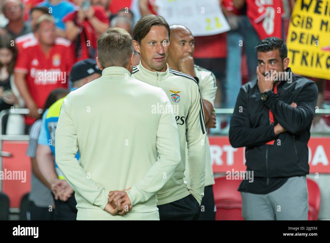 Lisbon, Portugal. July 26, 2022.  Benfica's head coach from Germany Roger Schmidt in action during the friendly game between SL Benfica vs Newcastle United FC Credit: Alexandre de Sousa/Alamy Live News Stock Photo