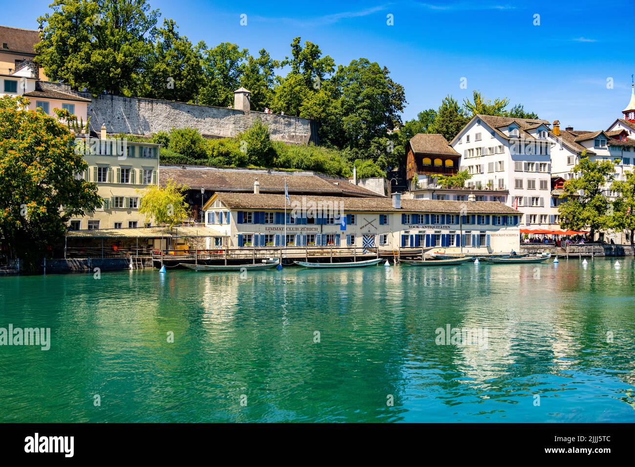 Limmat Club Zurich in the city center - ZURICH, SWITZERLAND - JULY 17, 2022 Stock Photo